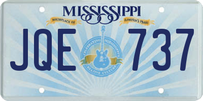 MS license plate JQE737