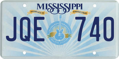 MS license plate JQE740