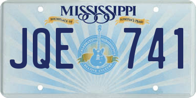 MS license plate JQE741