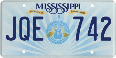 MS license plate JQE742