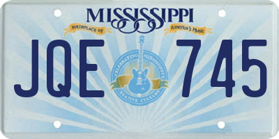 MS license plate JQE745