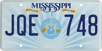 MS license plate JQE748