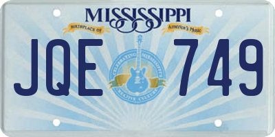 MS license plate JQE749