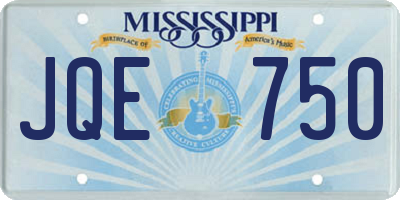 MS license plate JQE750