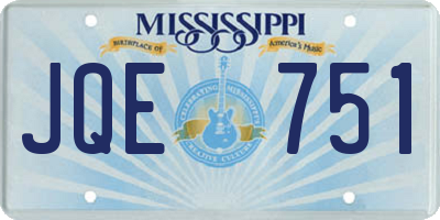 MS license plate JQE751