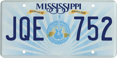 MS license plate JQE752