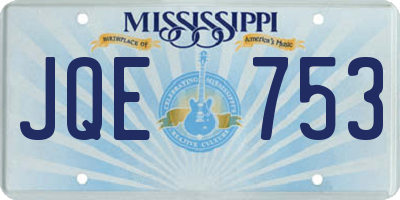 MS license plate JQE753