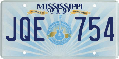 MS license plate JQE754