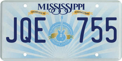 MS license plate JQE755