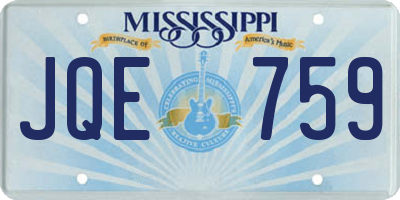 MS license plate JQE759
