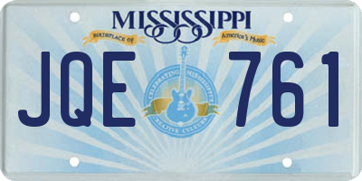 MS license plate JQE761