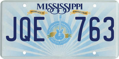 MS license plate JQE763