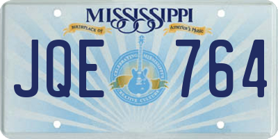 MS license plate JQE764