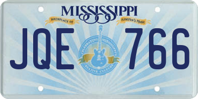 MS license plate JQE766