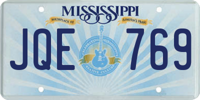 MS license plate JQE769