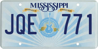 MS license plate JQE771