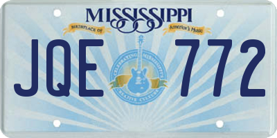 MS license plate JQE772