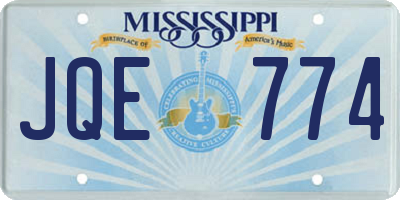 MS license plate JQE774