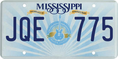 MS license plate JQE775