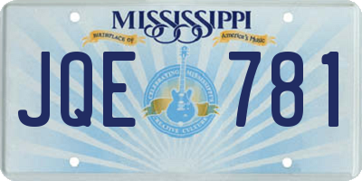 MS license plate JQE781