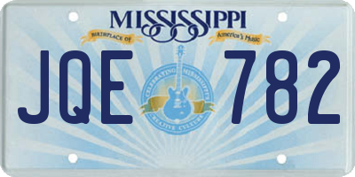 MS license plate JQE782