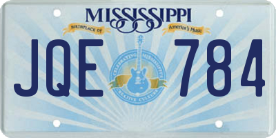 MS license plate JQE784