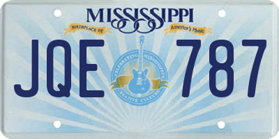 MS license plate JQE787