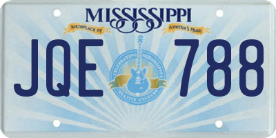 MS license plate JQE788