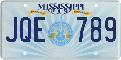 MS license plate JQE789