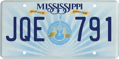 MS license plate JQE791
