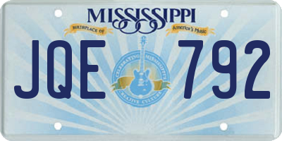 MS license plate JQE792