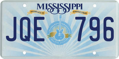 MS license plate JQE796