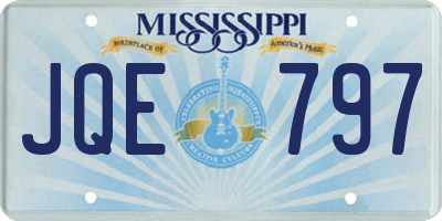 MS license plate JQE797