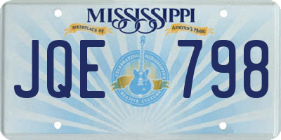 MS license plate JQE798