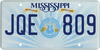 MS license plate JQE809