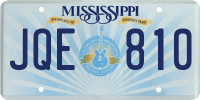 MS license plate JQE810