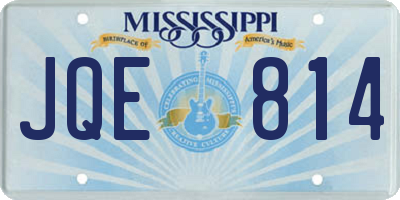 MS license plate JQE814