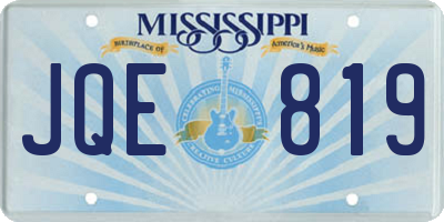 MS license plate JQE819