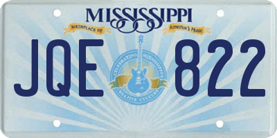 MS license plate JQE822