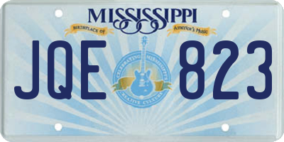 MS license plate JQE823