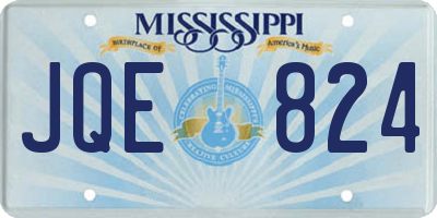 MS license plate JQE824