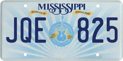 MS license plate JQE825