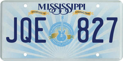 MS license plate JQE827
