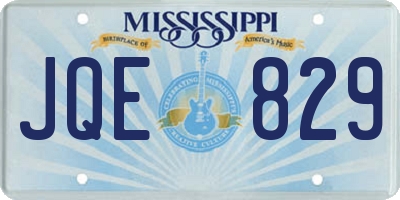 MS license plate JQE829