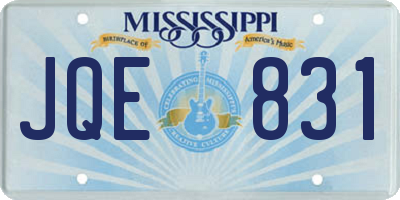 MS license plate JQE831
