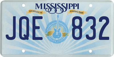 MS license plate JQE832