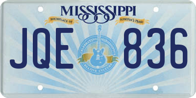 MS license plate JQE836