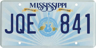MS license plate JQE841