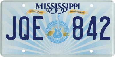 MS license plate JQE842