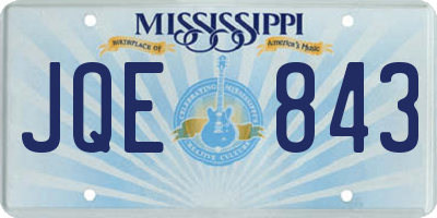 MS license plate JQE843